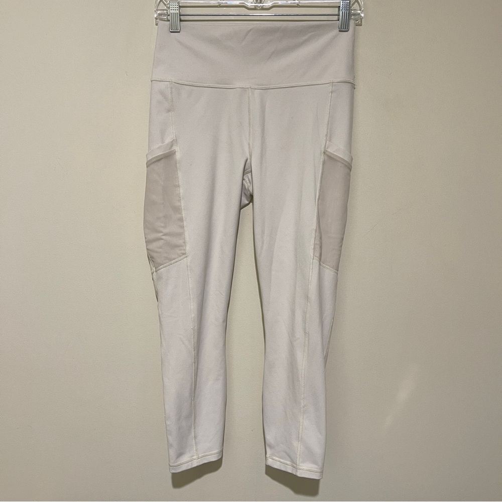 Fabletics Cream High-Waisted Leggings